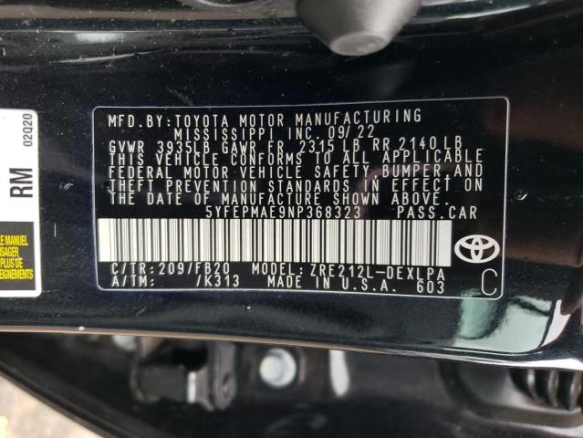 Photo 11 VIN: 5YFEPMAE9NP368323 - TOYOTA COROLLA 