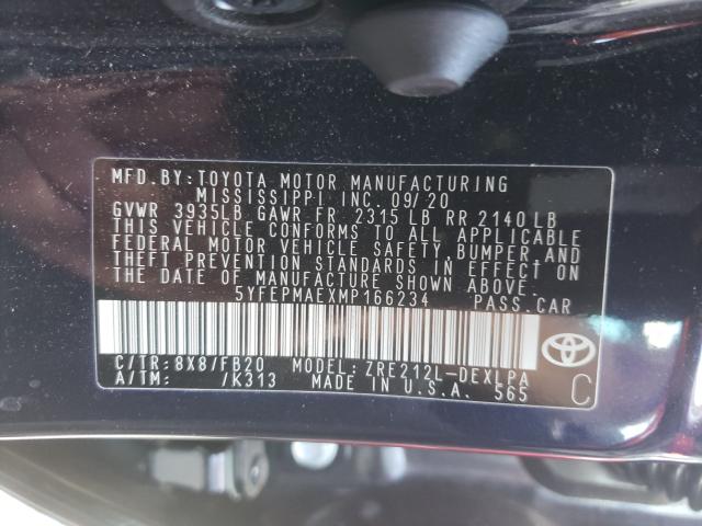 Photo 9 VIN: 5YFEPMAEXMP166234 - TOYOTA COROLLA LE 