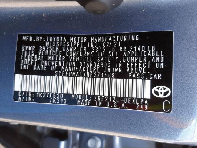 Photo 9 VIN: 5YFEPMAEXNP271468 - TOYOTA COROLLA LE 