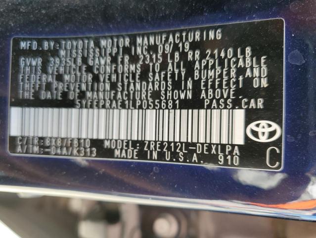 Photo 11 VIN: 5YFEPRAE1LP055681 - TOYOTA COROLLA 