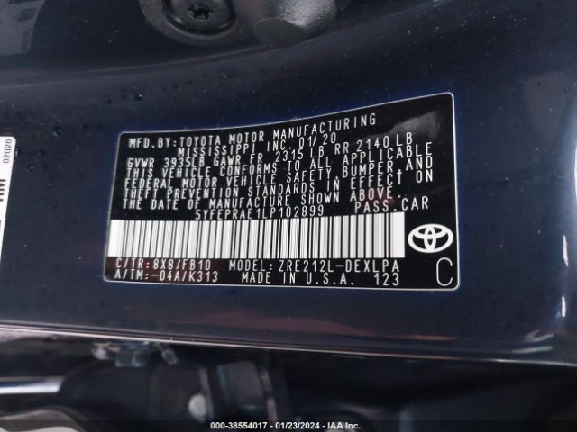 Photo 8 VIN: 5YFEPRAE1LP102899 - TOYOTA COROLLA 