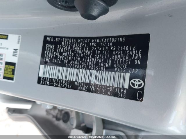 Photo 8 VIN: 5YFEPRAE2LP095204 - TOYOTA COROLLA 