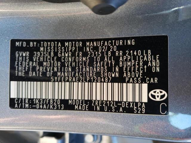 Photo 9 VIN: 5YFEPRAE2LP120487 - TOYOTA COROLLA LE 