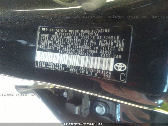 Photo 8 VIN: 5YFEPRAE5LP001171 - TOYOTA COROLLA 