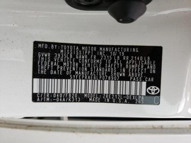 Photo 11 VIN: 5YFEPRAE6LP078907 - TOYOTA COROLLA LE 