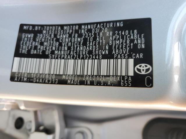 Photo 12 VIN: 5YFEPRAE7LP123448 - TOYOTA COROLLA 