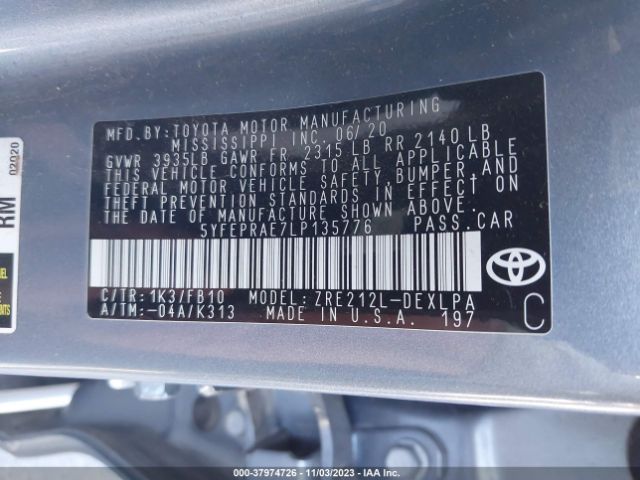 Photo 8 VIN: 5YFEPRAE7LP135776 - TOYOTA COROLLA 