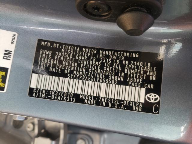 Photo 9 VIN: 5YFEPRAE8LP059582 - TOYOTA COROLLA LE 