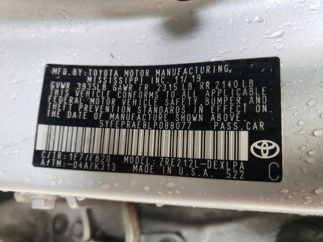 Photo 11 VIN: 5YFEPRAE8LP088077 - TOYOTA COROLLA 