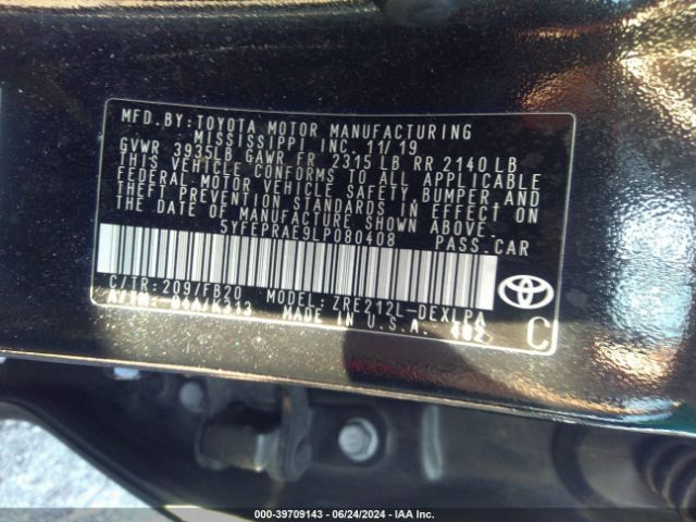 Photo 8 VIN: 5YFEPRAE9LP080408 - TOYOTA COROLLA 