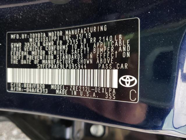 Photo 9 VIN: 5YFEPRAE9LP095944 - TOYOTA COROLLA LE 