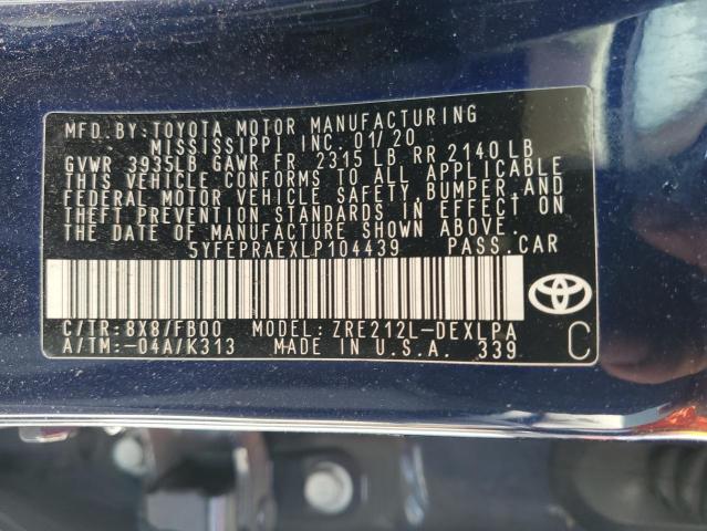 Photo 12 VIN: 5YFEPRAEXLP104439 - TOYOTA COROLLA LE 