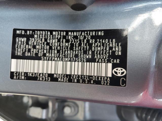 Photo 12 VIN: 5YFFPMAE0MP175626 - TOYOTA COROLLA XL 