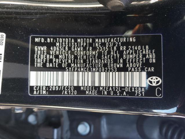 Photo 12 VIN: 5YFP4MCE1MP082253 - TOYOTA COROLLA 