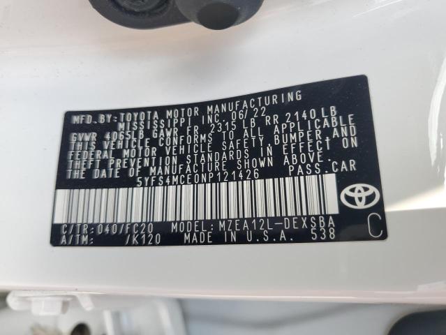 Photo 11 VIN: 5YFS4MCE0NP121426 - TOYOTA COROLLA SE 