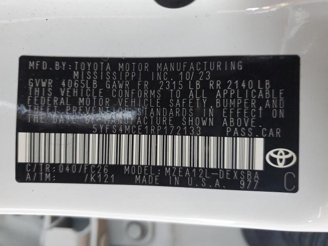 Photo 11 VIN: 5YFS4MCE1RP172133 - TOYOTA COROLLA SE 