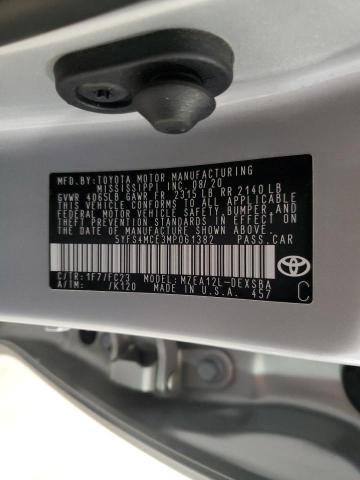 Photo 12 VIN: 5YFS4MCE3MP061382 - TOYOTA COROLLA 