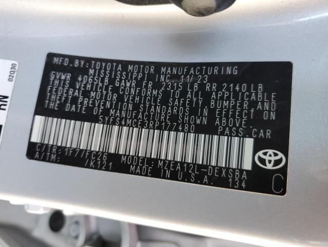 Photo 11 VIN: 5YFS4MCE3RP177480 - TOYOTA COROLLA SE 