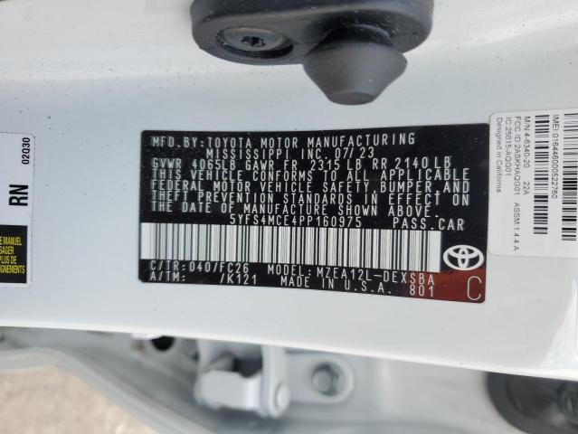 Photo 12 VIN: 5YFS4MCE4PP160975 - TOYOTA COROLLA 