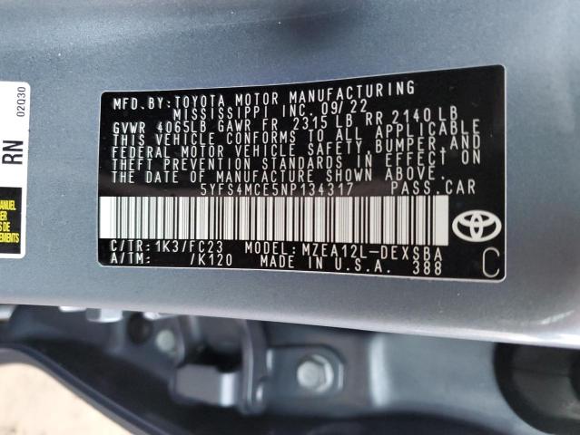 Photo 12 VIN: 5YFS4MCE5NP134317 - TOYOTA COROLLA SE 