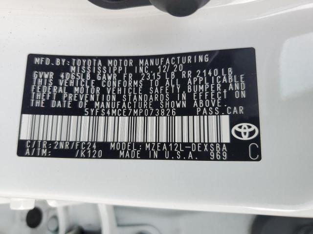 Photo 12 VIN: 5YFS4MCE7MP073826 - TOYOTA COROLLA SE 