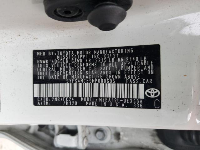 Photo 11 VIN: 5YFS4MCE9MP080695 - TOYOTA COROLLA 