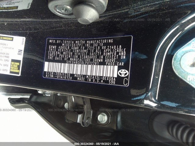 Photo 8 VIN: 5YFS4RCE0LP012281 - TOYOTA COROLLA 