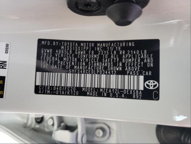 Photo 9 VIN: 5YFS4RCE0LP034412 - TOYOTA COROLLA SE 