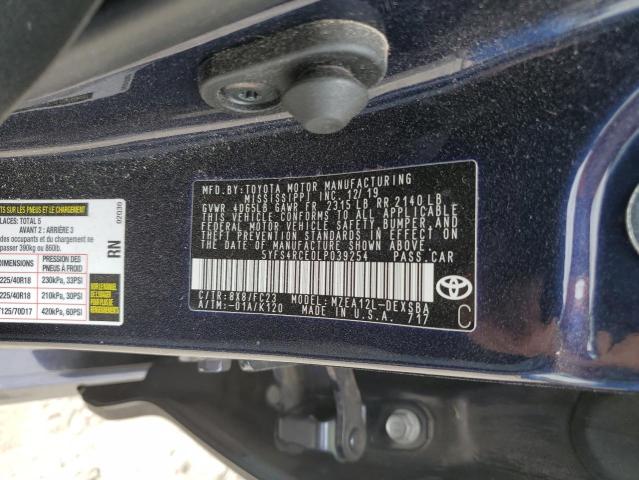 Photo 12 VIN: 5YFS4RCE0LP039254 - TOYOTA COROLLA SE 