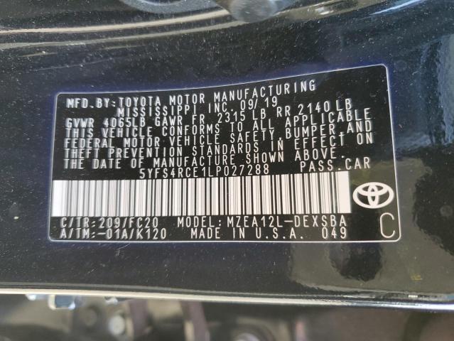 Photo 11 VIN: 5YFS4RCE1LP027288 - TOYOTA COROLLA SE 