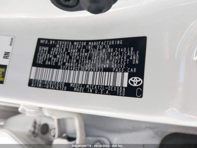 Photo 8 VIN: 5YFS4RCE3LP026823 - TOYOTA COROLLA 