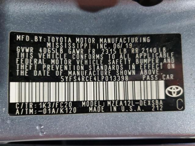 Photo 11 VIN: 5YFS4RCE4LP013398 - TOYOTA COROLLA SE 