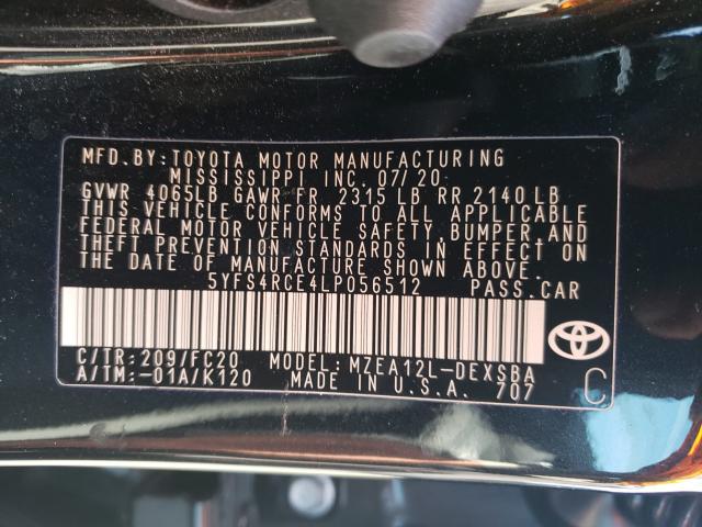 Photo 9 VIN: 5YFS4RCE4LP056512 - TOYOTA COROLLA SE 