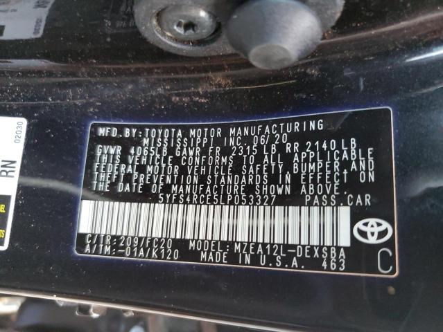 Photo 11 VIN: 5YFS4RCE5LP053327 - TOYOTA COROLLA SE 