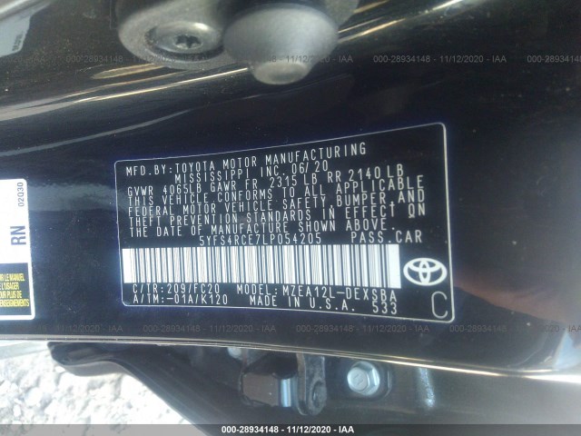 Photo 8 VIN: 5YFS4RCE7LP054205 - TOYOTA COROLLA 