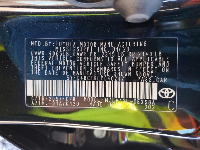 Photo 11 VIN: 5YFS4RCE8LP040247 - TOYOTA COROLLA 