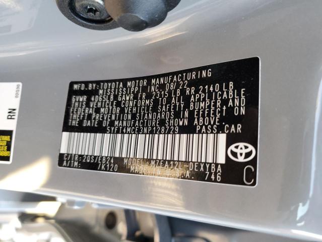 Photo 9 VIN: 5YFT4MCE3NP128729 - TOYOTA COROLLA XS 