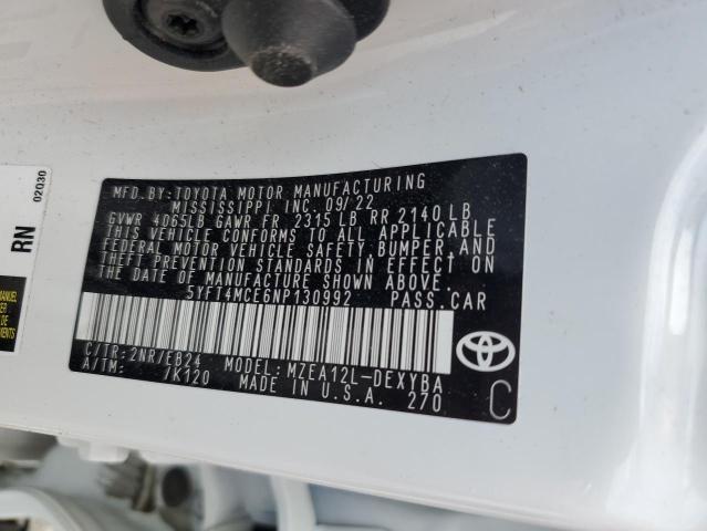 Photo 11 VIN: 5YFT4MCE6NP130992 - TOYOTA COROLLA XS 