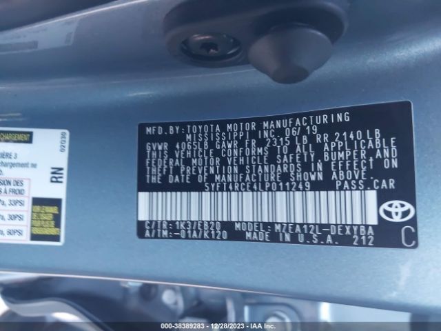 Photo 8 VIN: 5YFT4RCE4LP011249 - TOYOTA COROLLA 