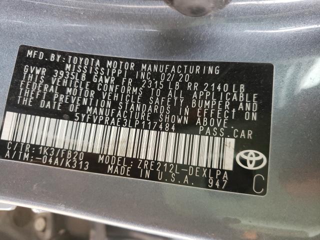 Photo 9 VIN: 5YFVPRAE3LP117484 - TOYOTA COROLLA LE 