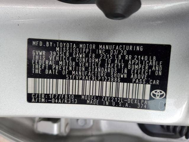 Photo 11 VIN: 5YFVPRAE9LP123886 - TOYOTA COROLLA LE 