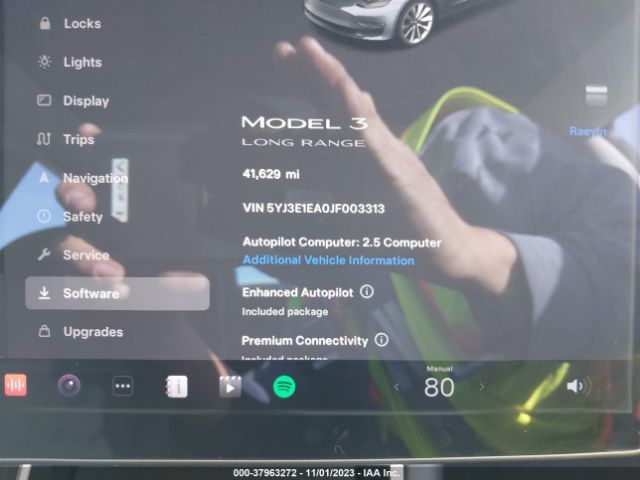 Photo 8 VIN: 5YJ3E1EA0JF003313 - TESLA MODEL 3 