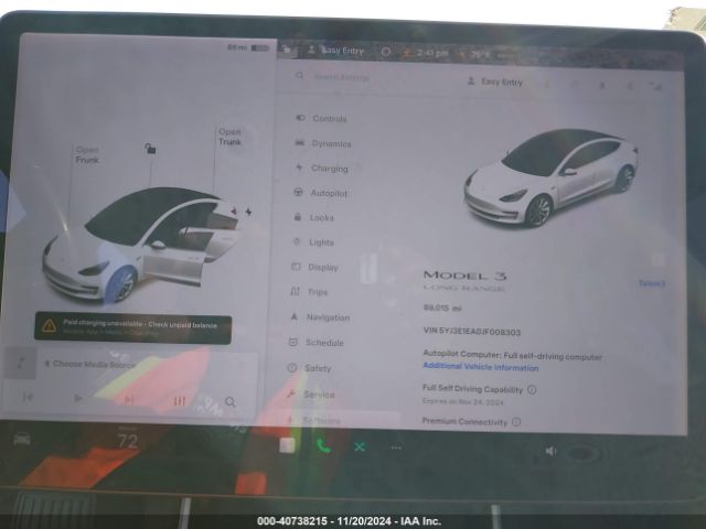 Photo 6 VIN: 5YJ3E1EA0JF008303 - TESLA MODEL 3 