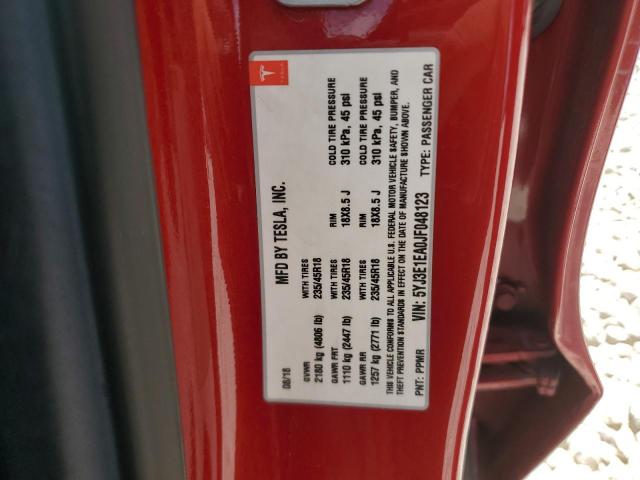 Photo 11 VIN: 5YJ3E1EA0JF048123 - TESLA MODEL 3 