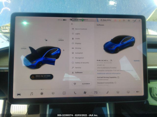 Photo 6 VIN: 5YJ3E1EA0JF124892 - TESLA MODEL 3 