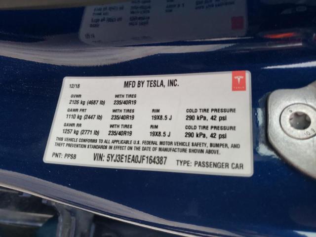 Photo 9 VIN: 5YJ3E1EA0JF164387 - TESLA MODEL 3 