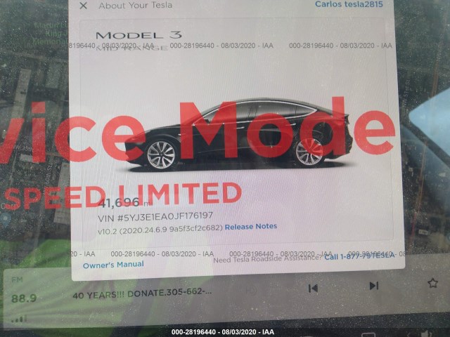 Photo 6 VIN: 5YJ3E1EA0JF176197 - TESLA MODEL 3 