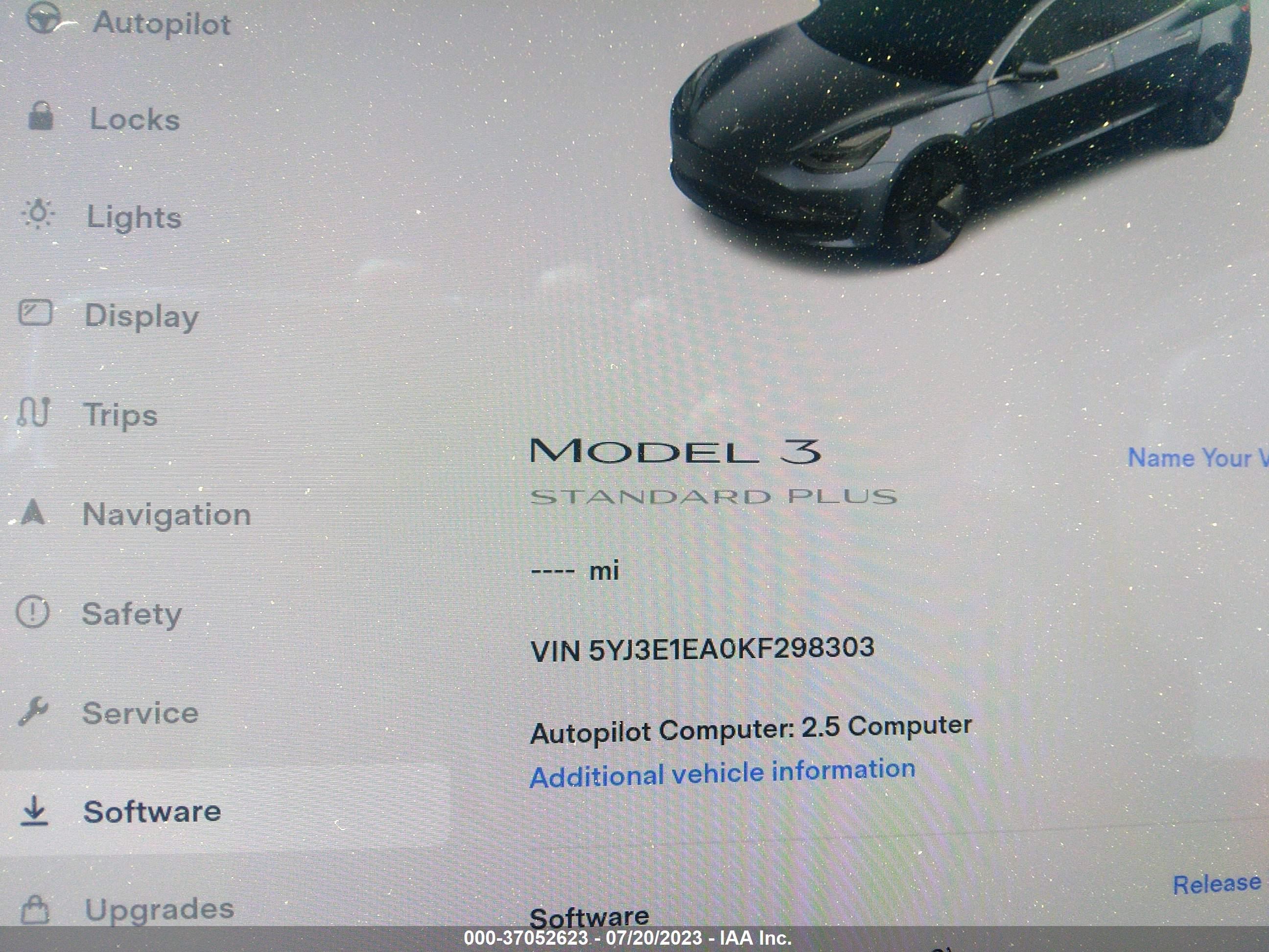 Photo 6 VIN: 5YJ3E1EA0KF298303 - TESLA MODEL 3 