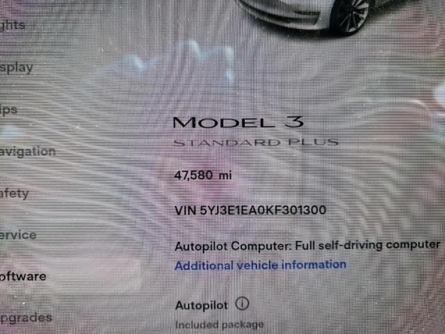 Photo 8 VIN: 5YJ3E1EA0KF301300 - TESLA MODEL 3 