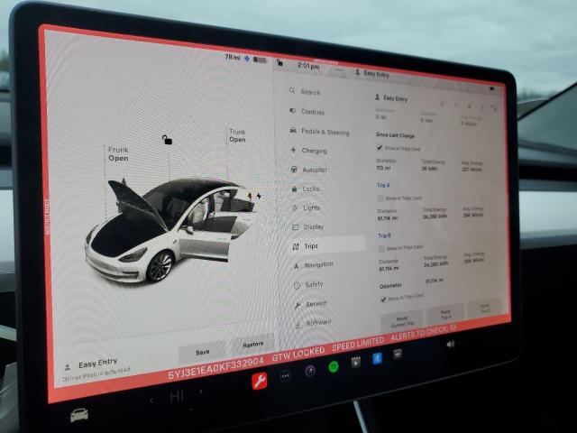 Photo 8 VIN: 5YJ3E1EA0KF332904 - TESLA MODEL 3 